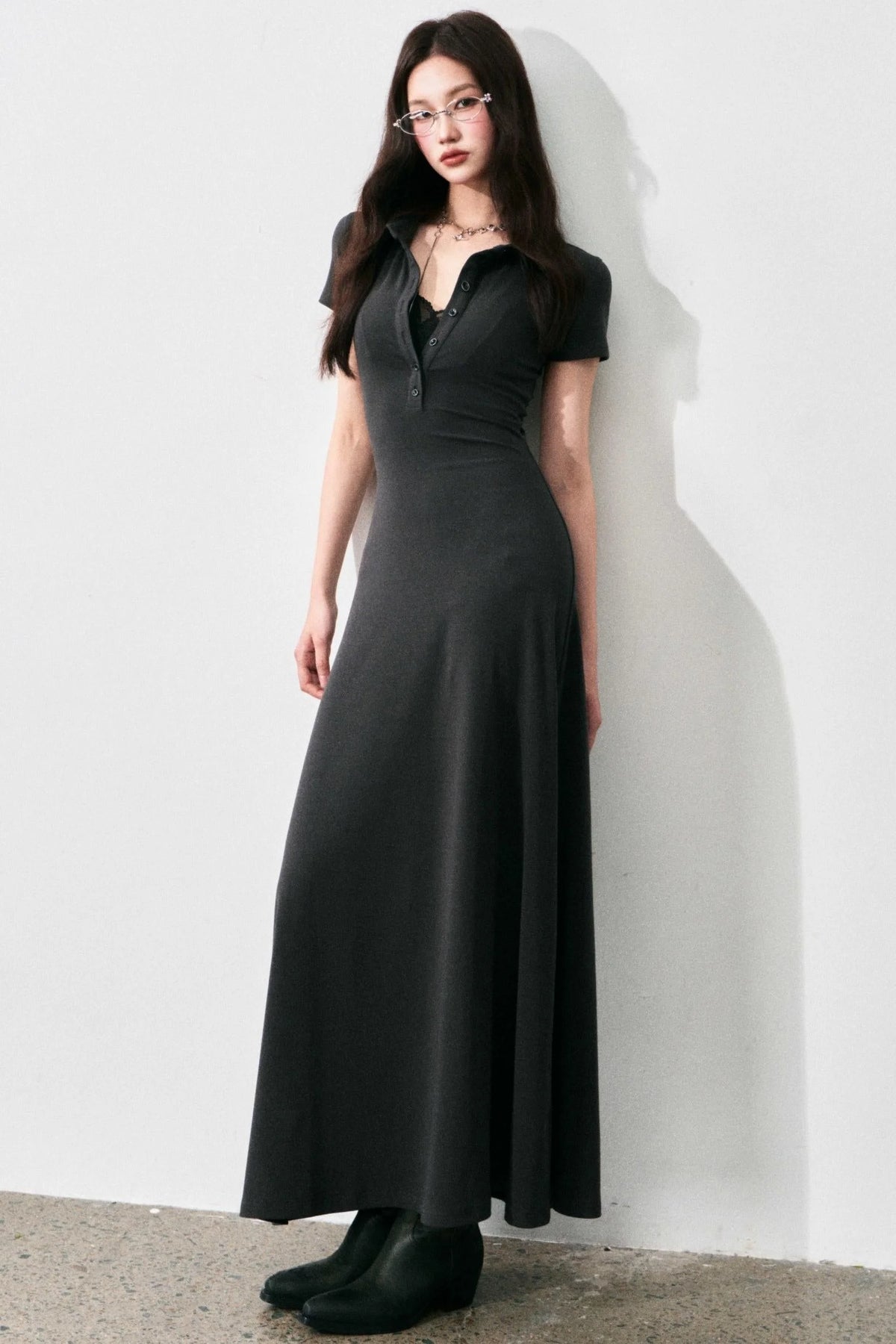 Summer A-Line Polo Dress