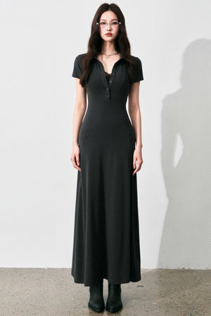 Summer A-Line Polo Dress