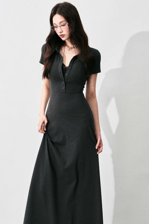 Summer A-Line Polo Dress