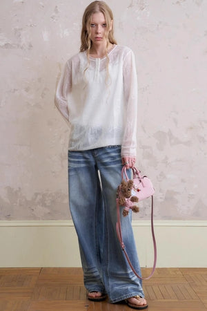 Summer Bear Knit Top