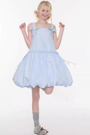 Summer Blue Bow-Tie Dress