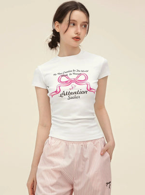 Summer Bow Print T-Shirt