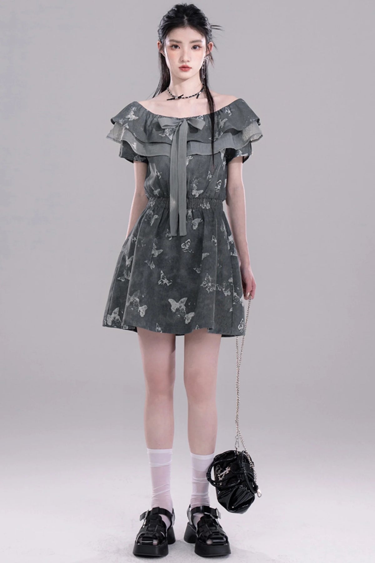 Summer Butterfly Denim Dress