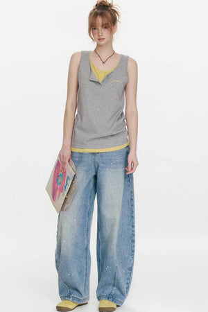 Summer Flavor Color-Blocked Vest