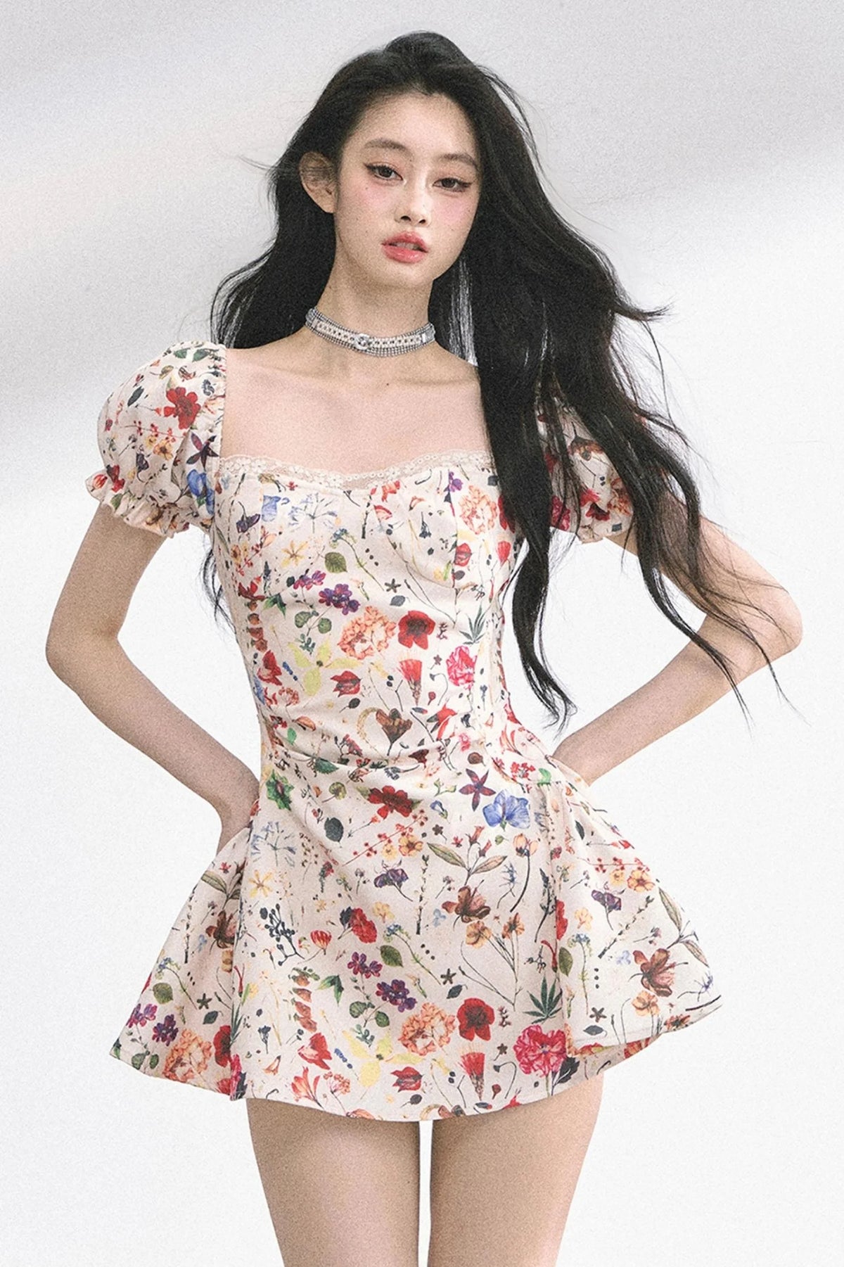 Summer Floral Lace Dress
