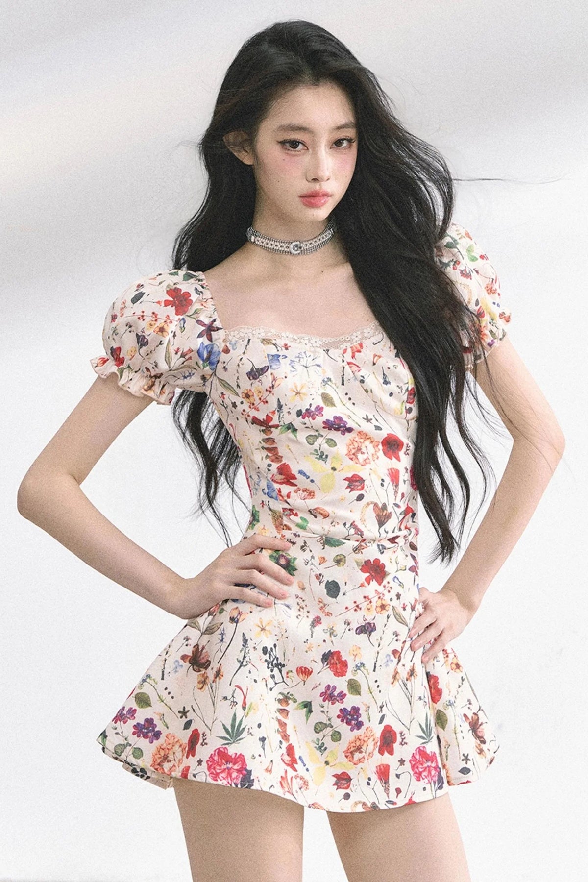 Summer Floral Lace Dress