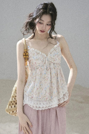 Summer Floral Lace Top