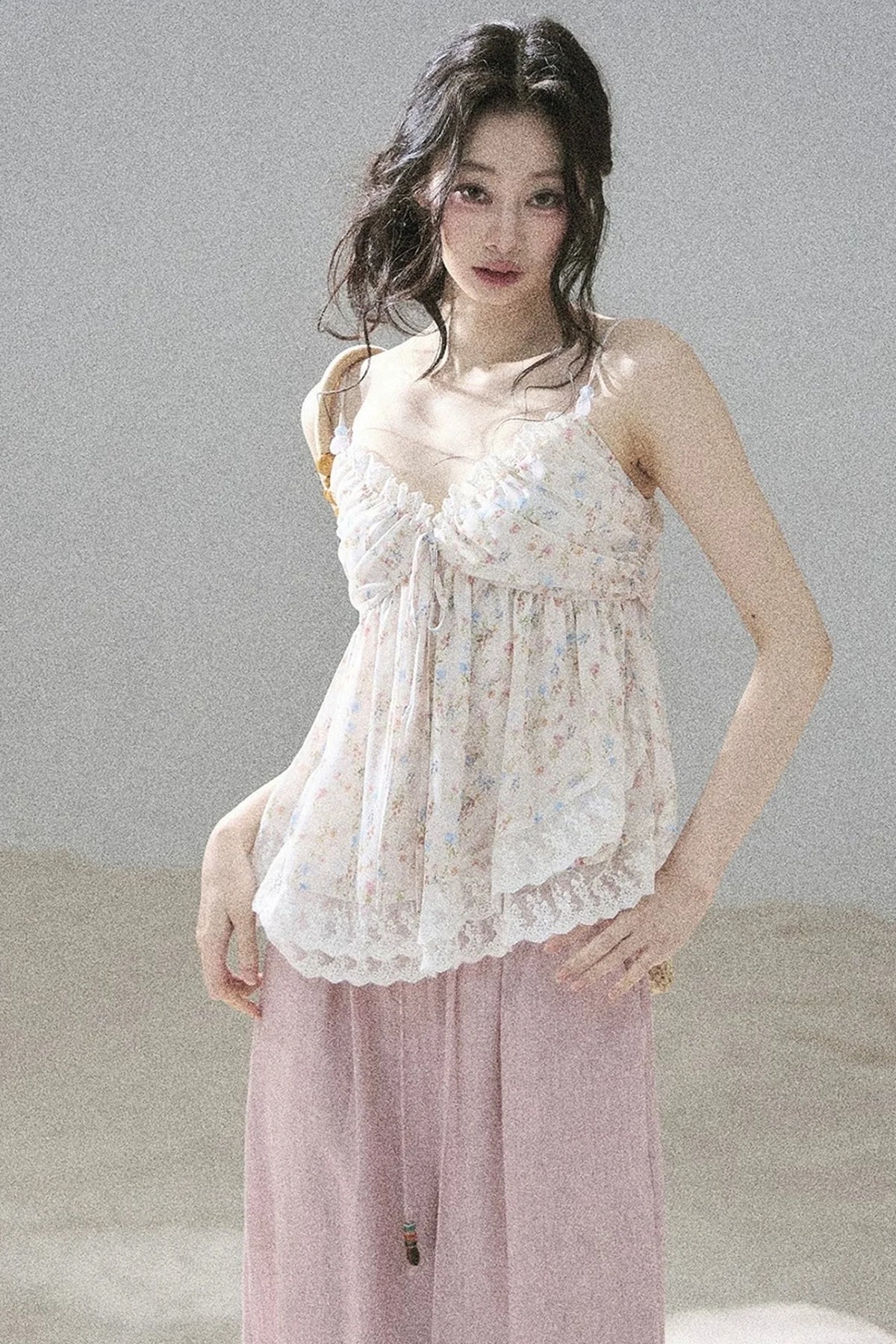 Summer Floral Lace Top