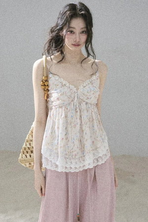 Summer Floral Lace Top