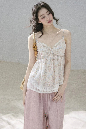 Summer Floral Lace Top