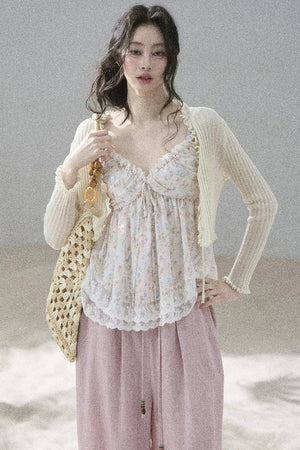 Summer Floral Lace Top