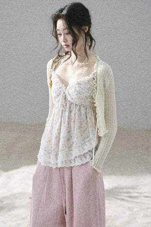 Summer Floral Lace Top