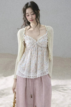 Summer Floral Lace Top
