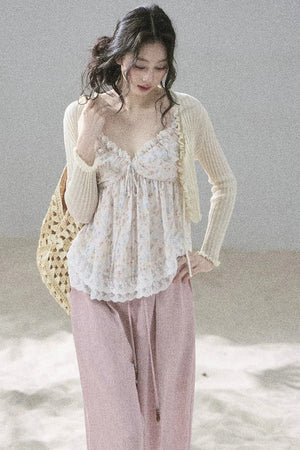 Summer Floral Lace Top
