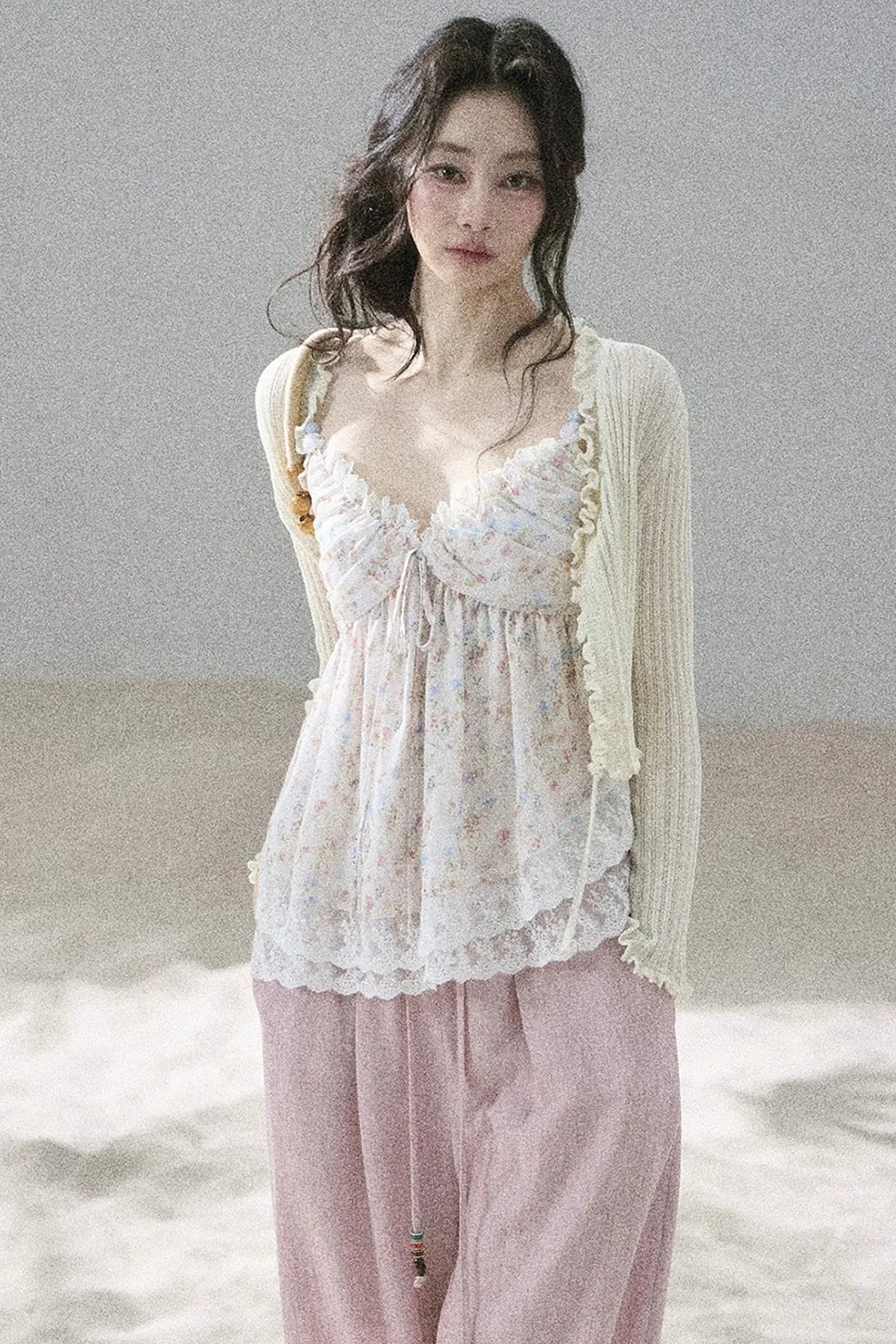 Summer Floral Lace Top