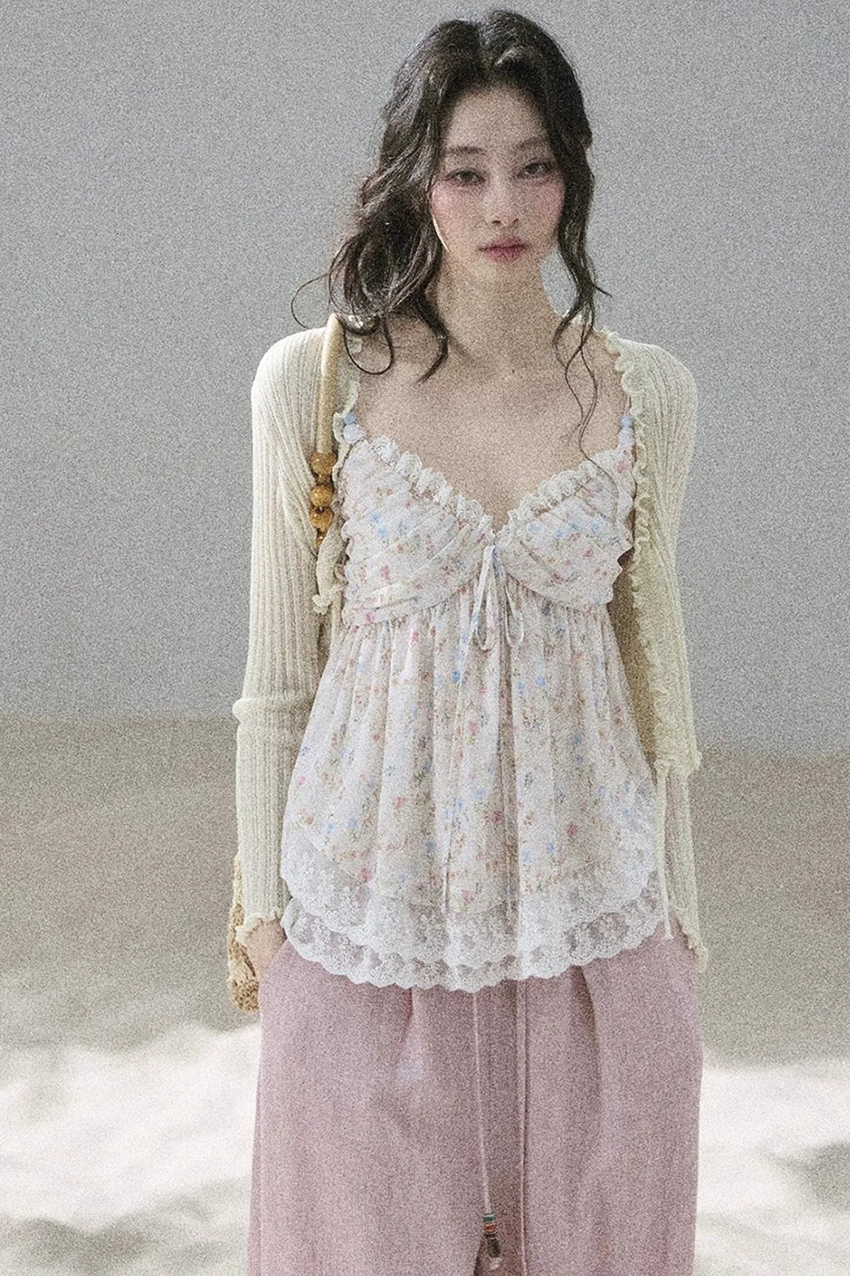 Summer Floral Lace Top