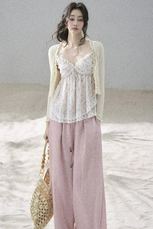 Summer Floral Lace Top