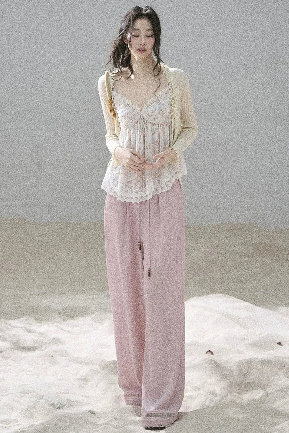 Summer Floral Lace Top