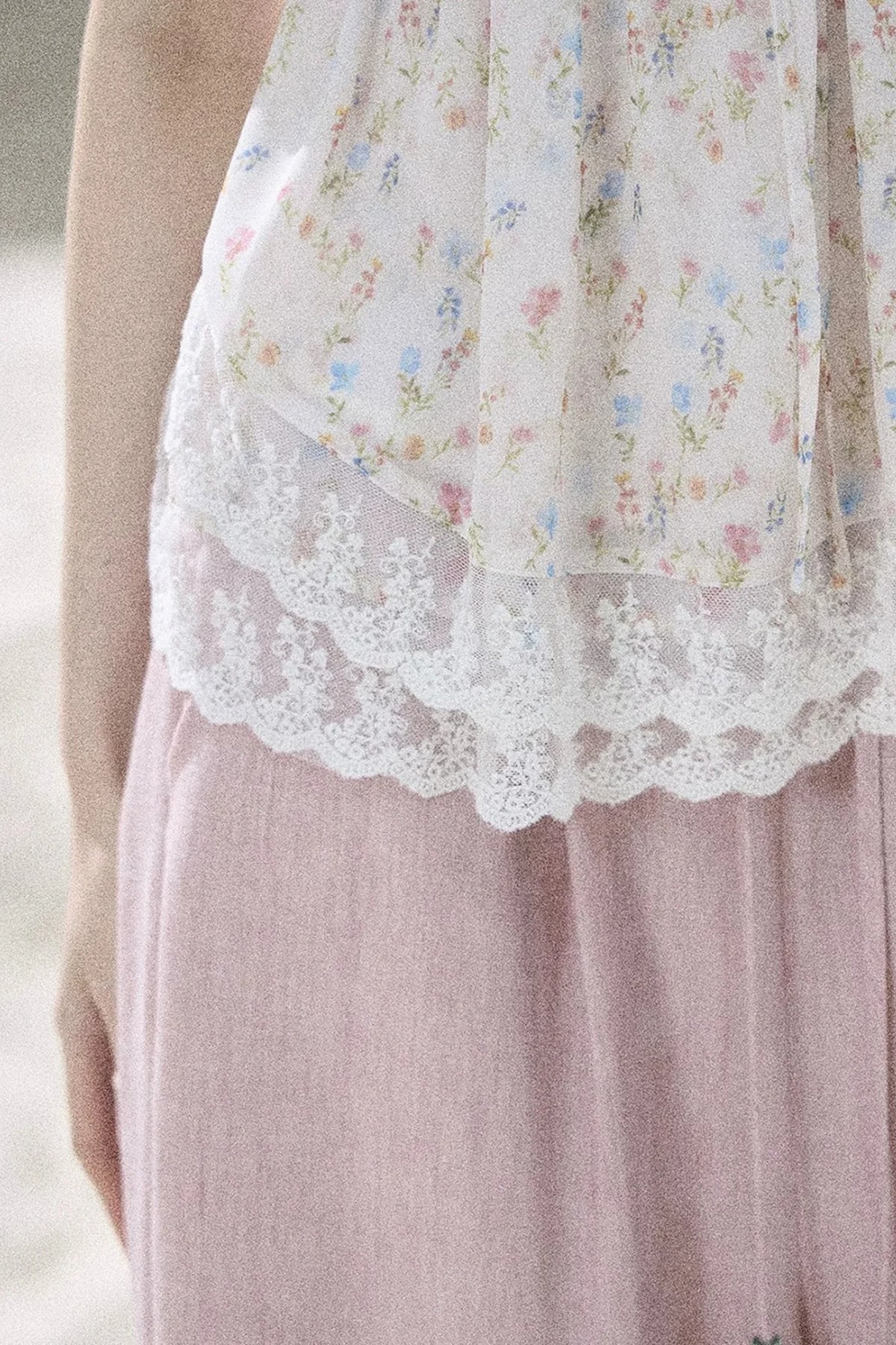 Summer Floral Lace Top