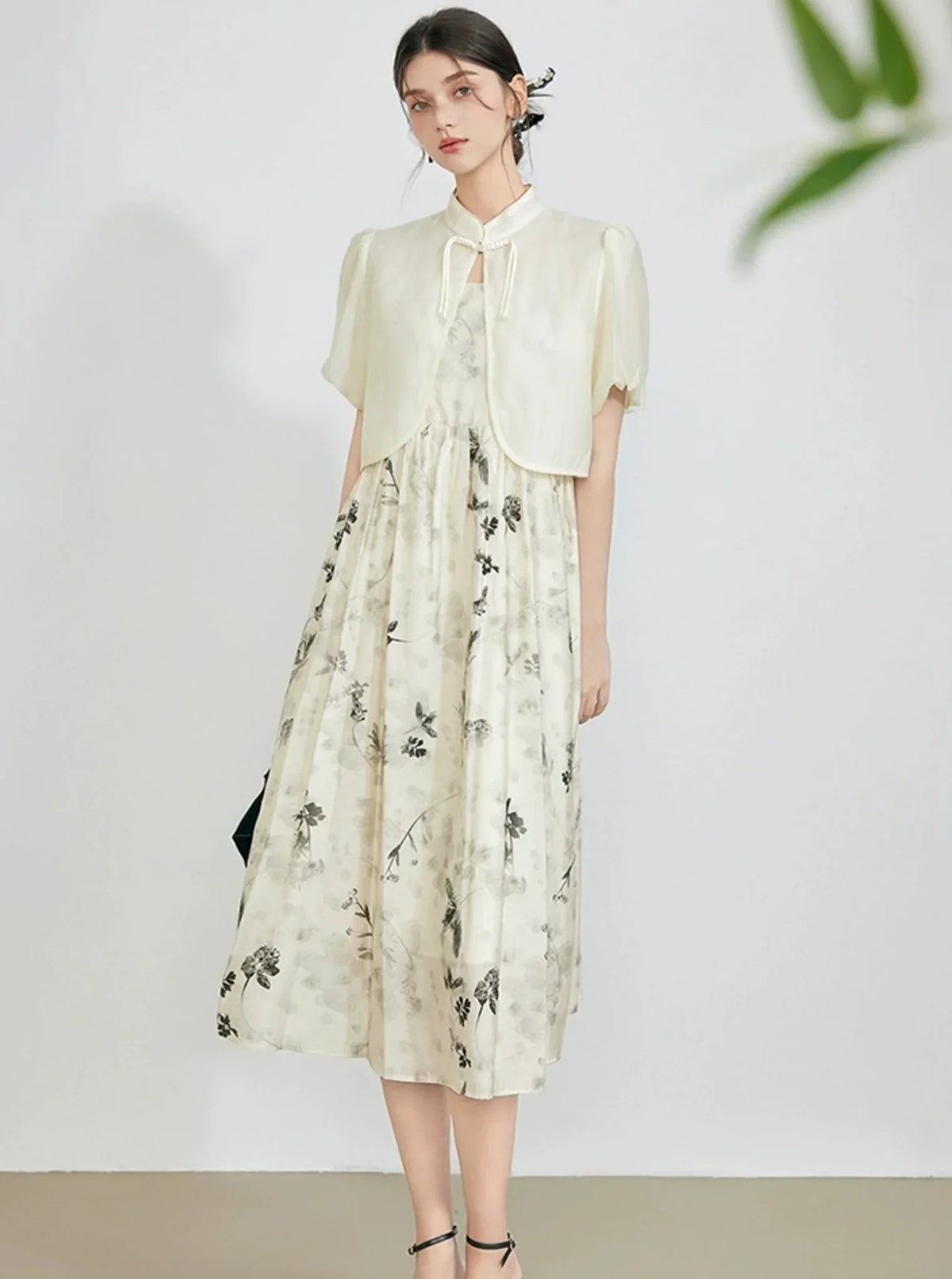Summer Floral Slip Dress Set