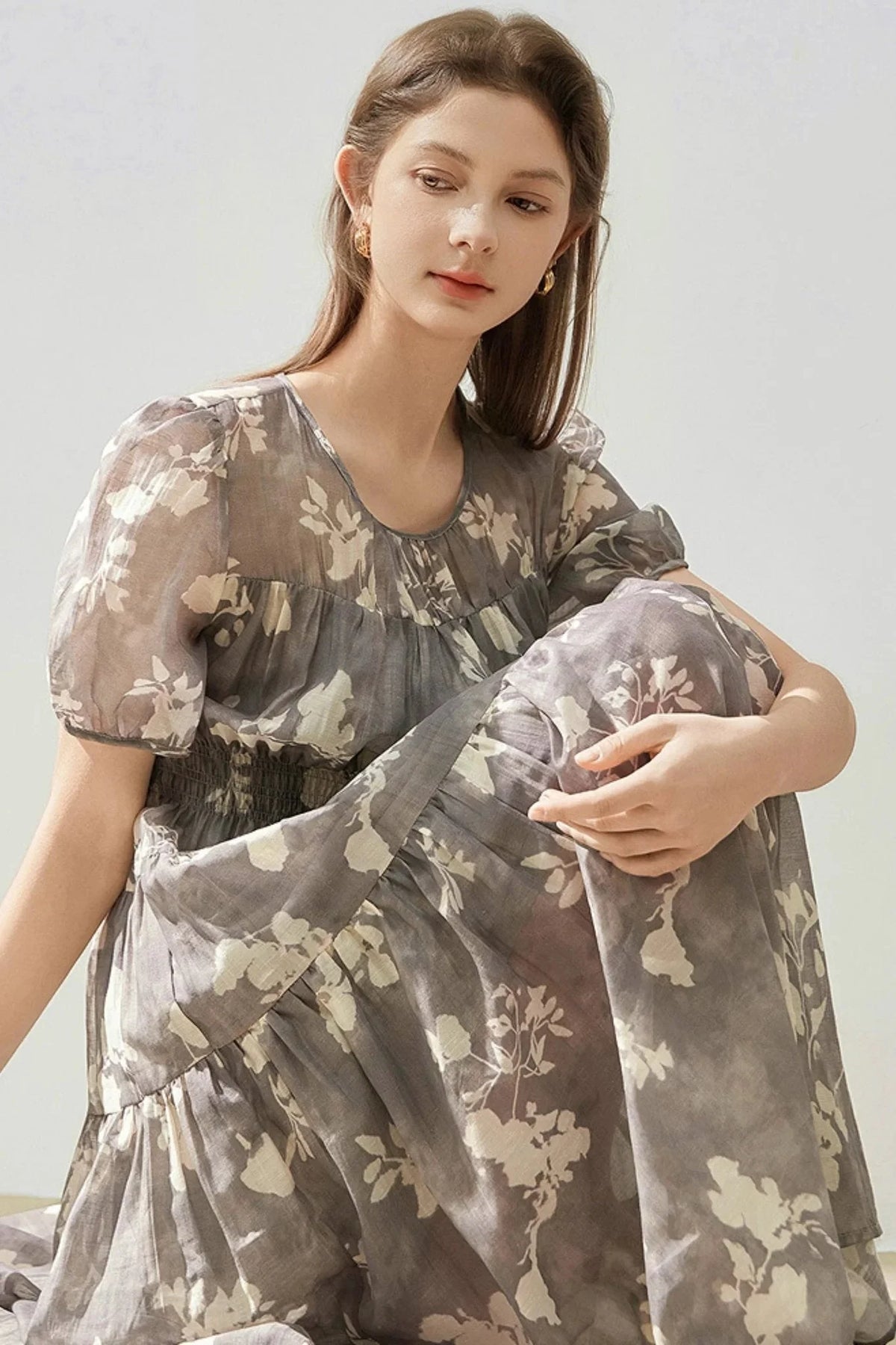 Summer Floral Tencel Dress