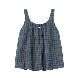 Summer Glow Plaid Bud Top