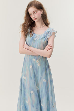 Summer Gradient A-Line Dress