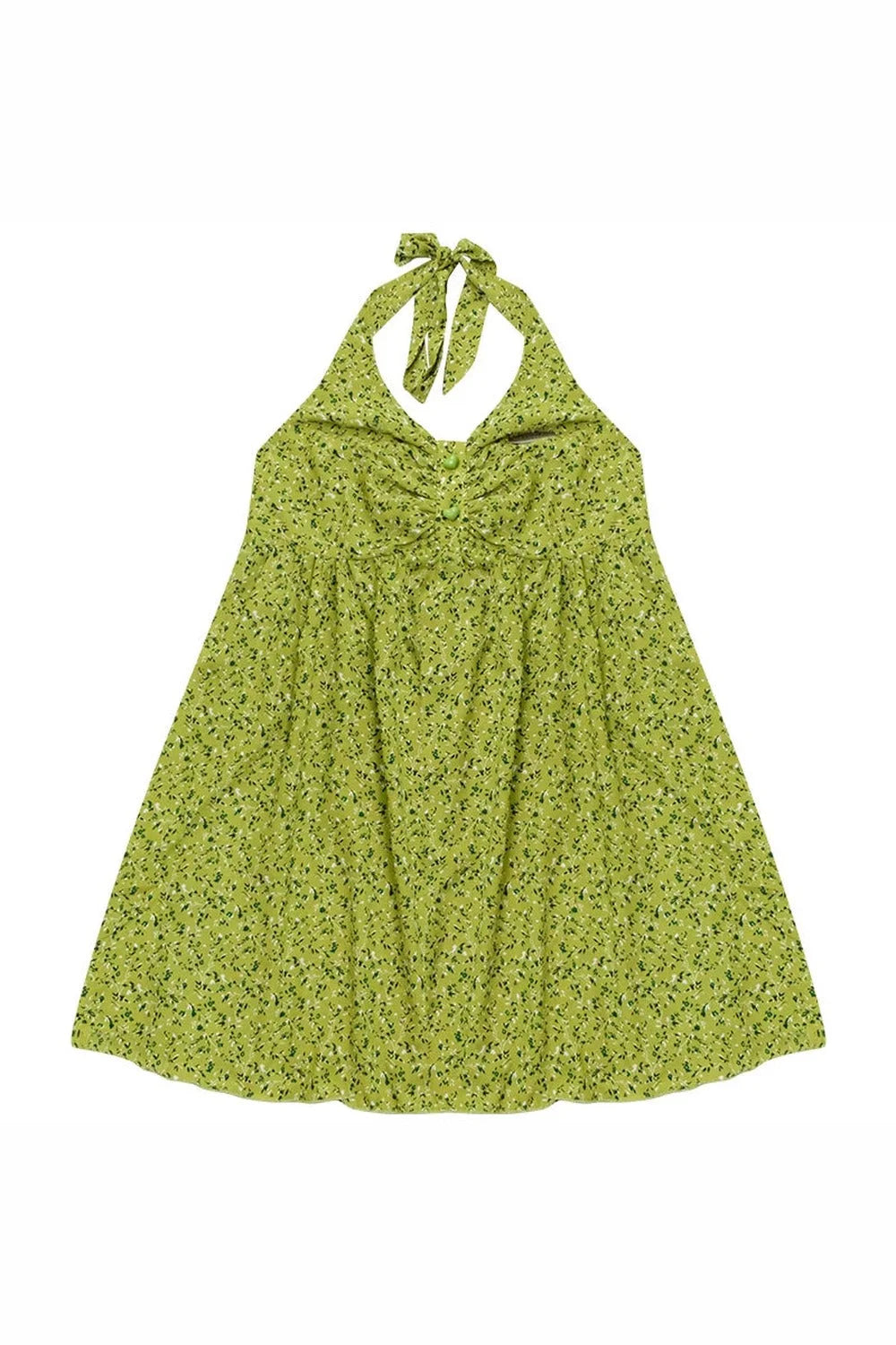 Summer Green Floral Halter Top