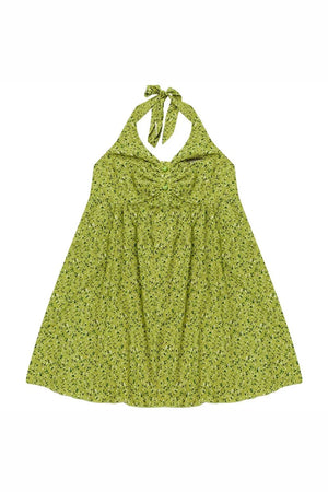 Summer Green Floral Halter Top
