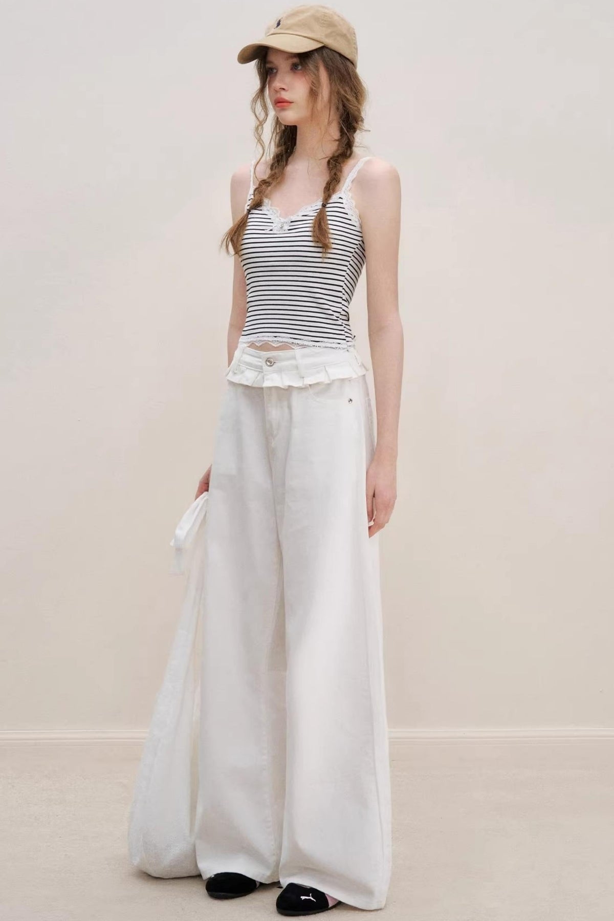 Summer High-Waist Denim Trousers