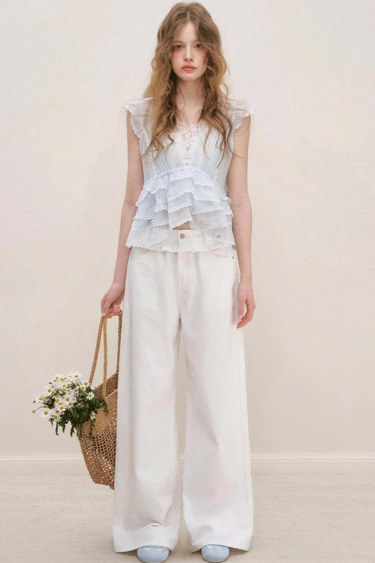 Summer High-Waist Denim Trousers