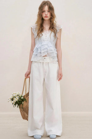 Summer High-Waist Denim Trousers
