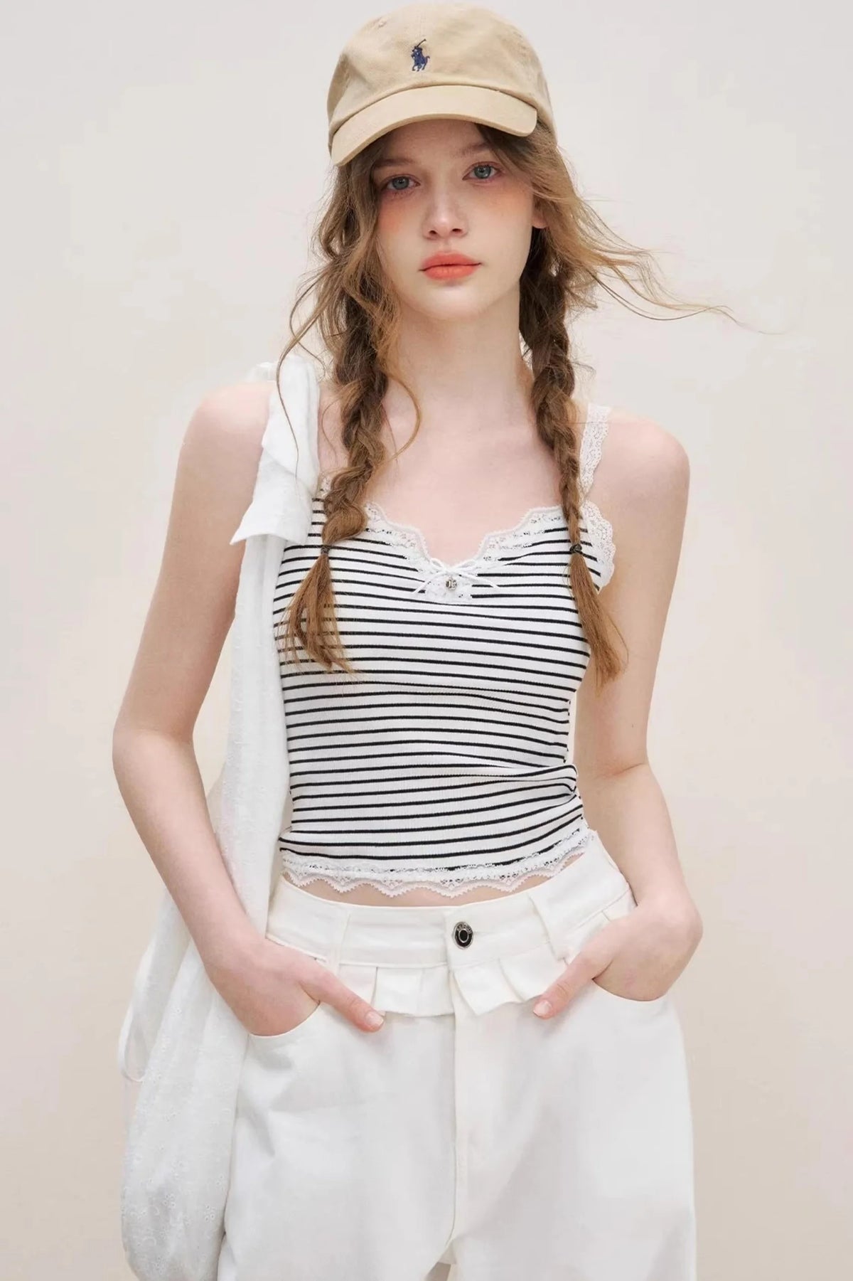Summer High-Waist Denim Trousers