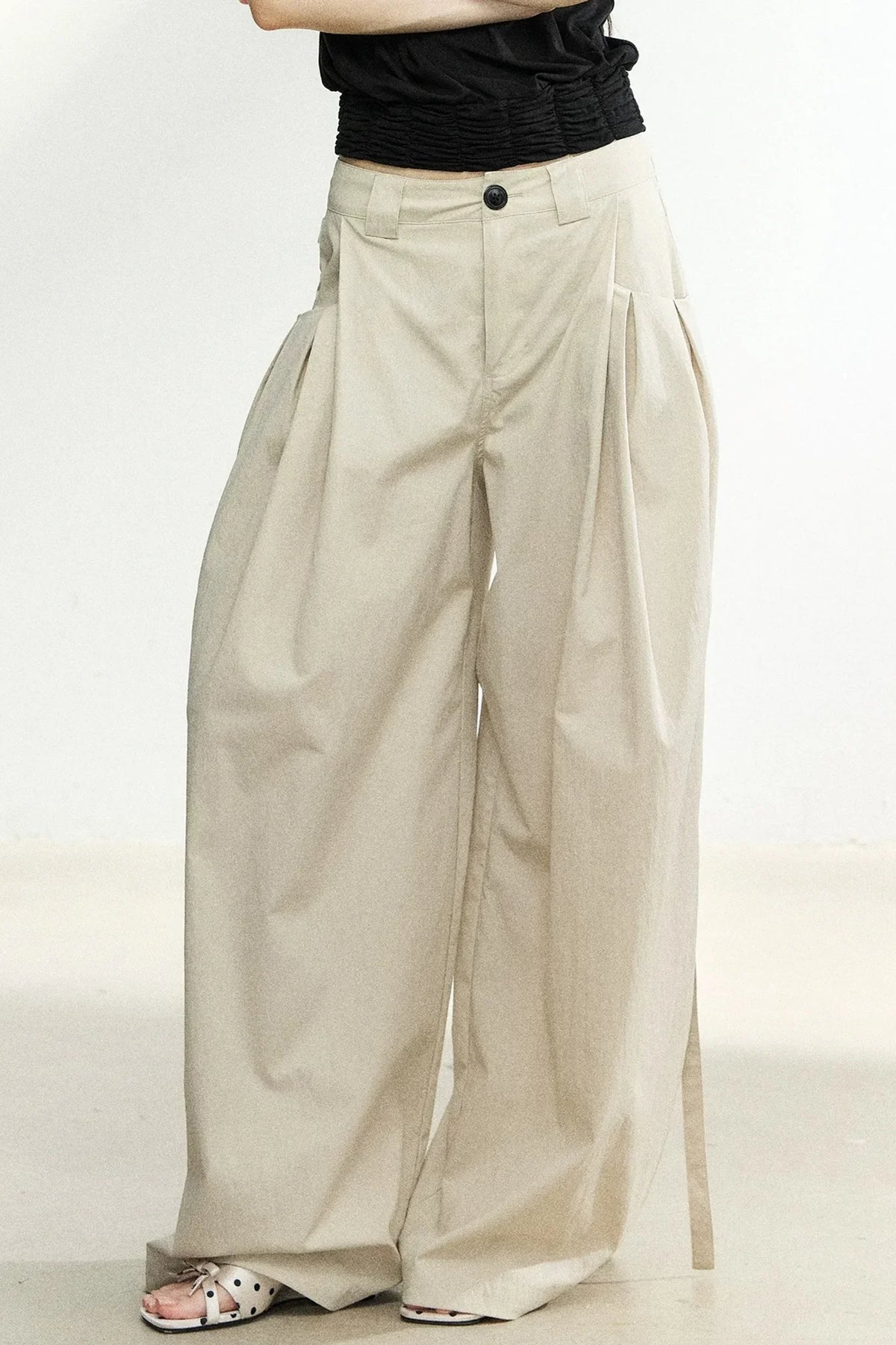 Summer High-Waisted Wide-Leg Pants