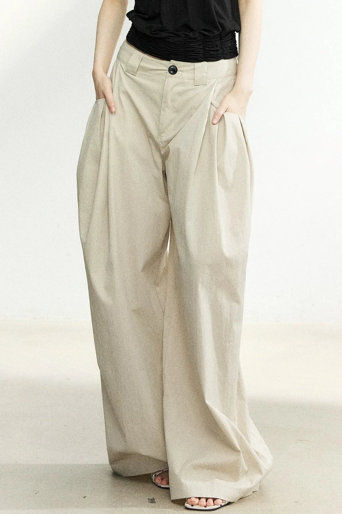 Summer High-Waisted Wide-Leg Pants