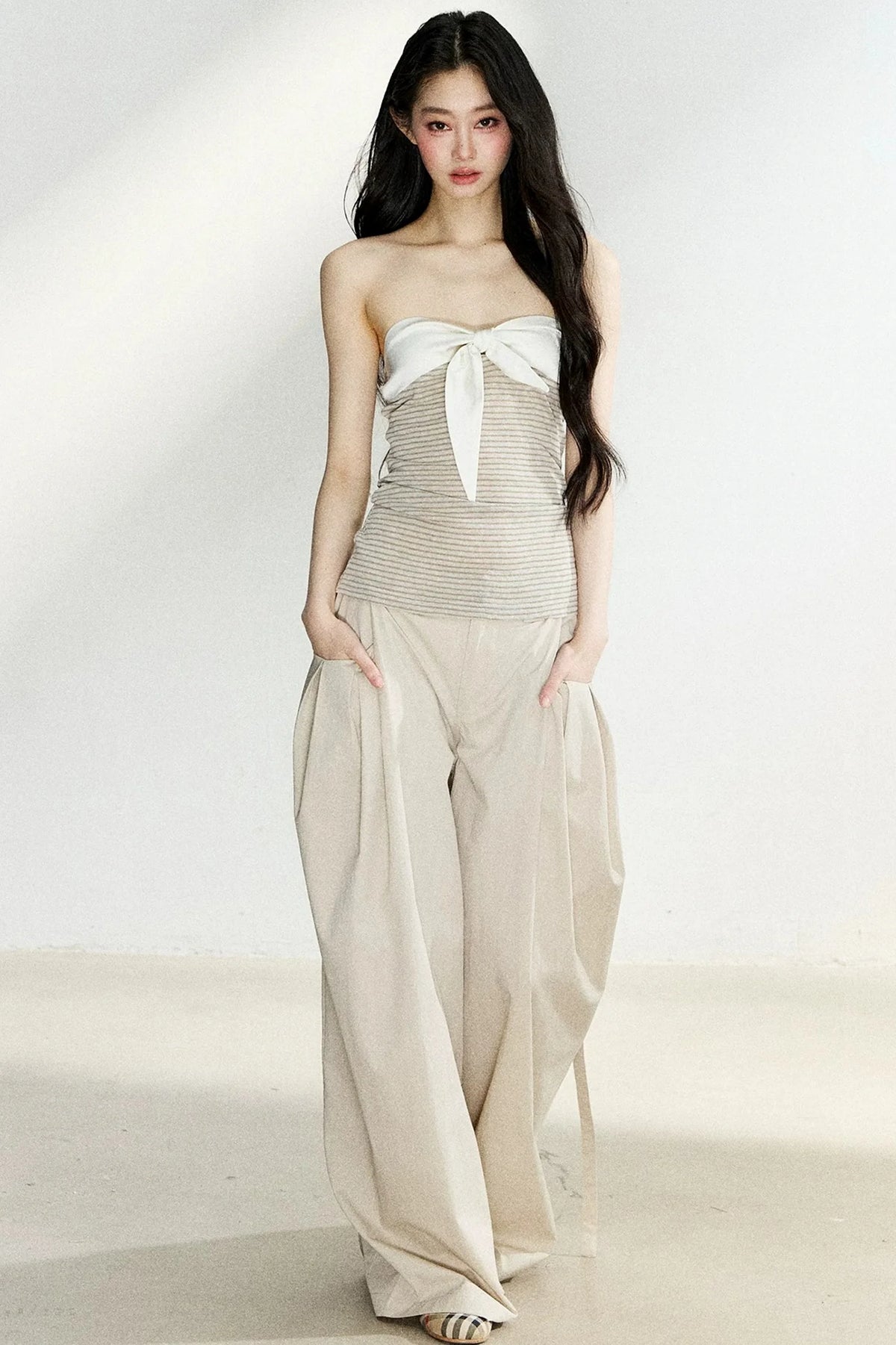 Summer High-Waisted Wide-Leg Pants