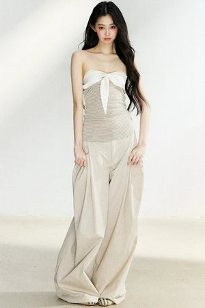 Summer High-Waisted Wide-Leg Pants