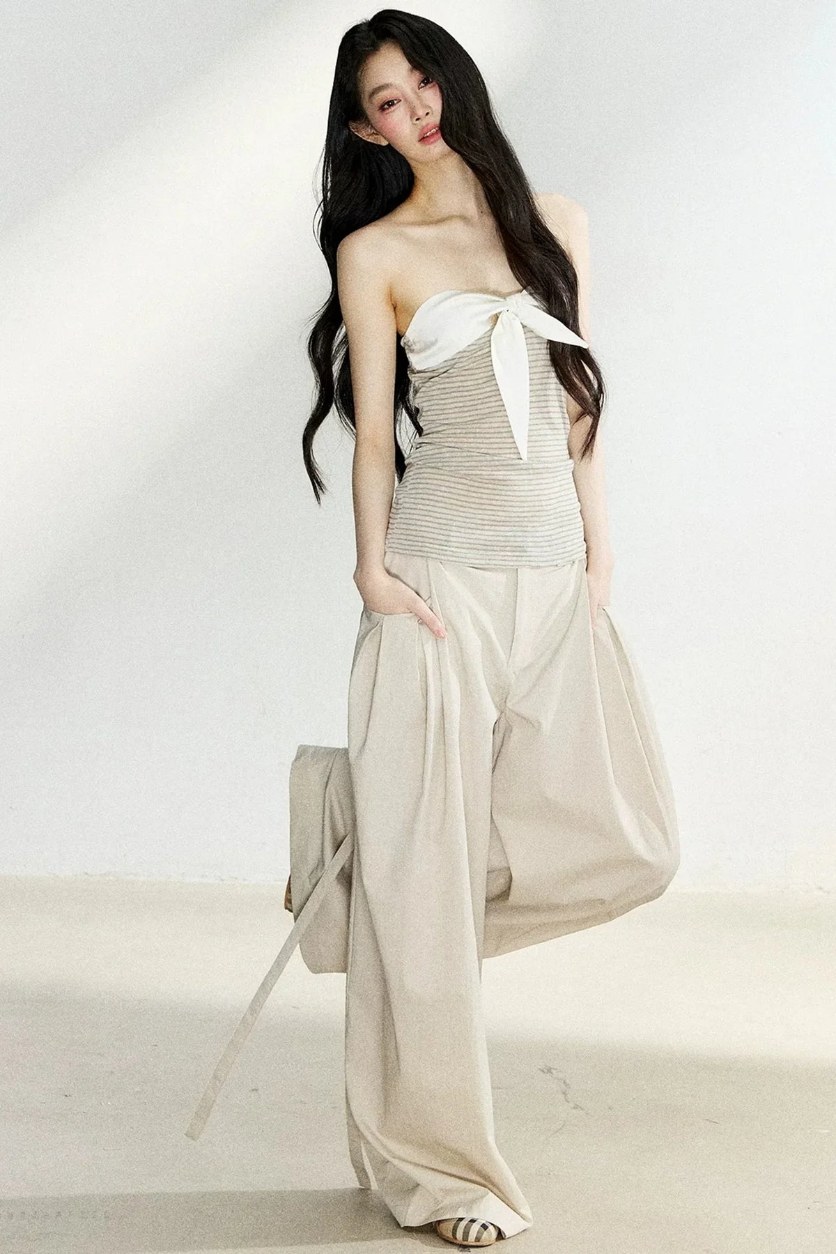 Summer High-Waisted Wide-Leg Pants