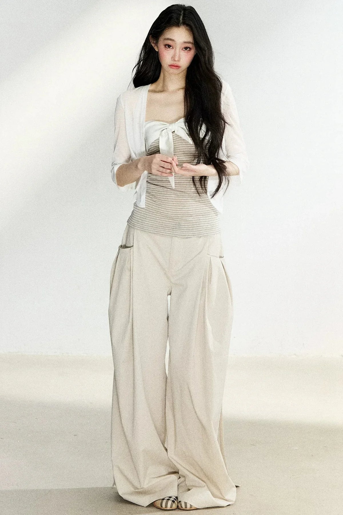 Summer High-Waisted Wide-Leg Pants