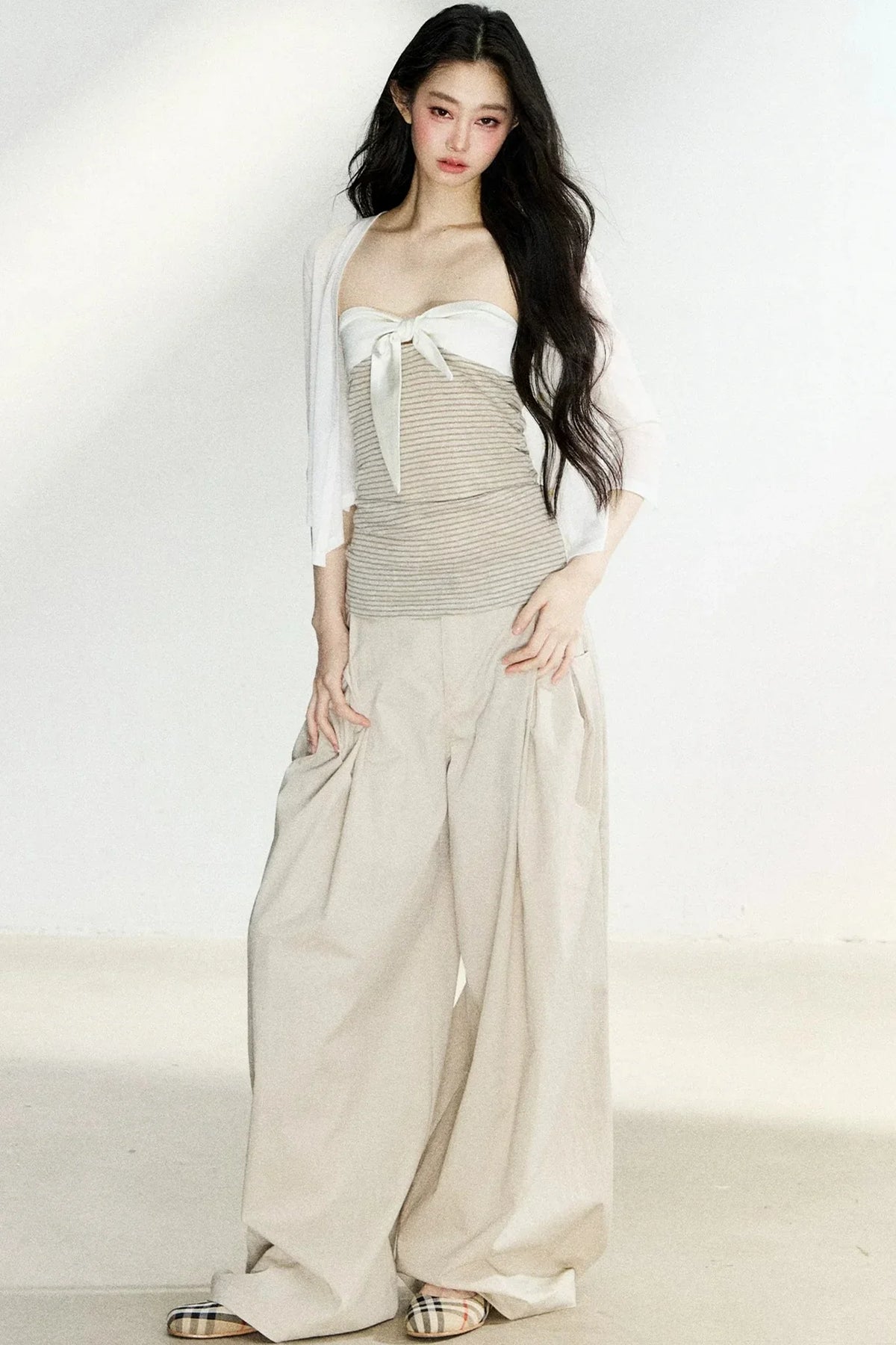 Summer High-Waisted Wide-Leg Pants