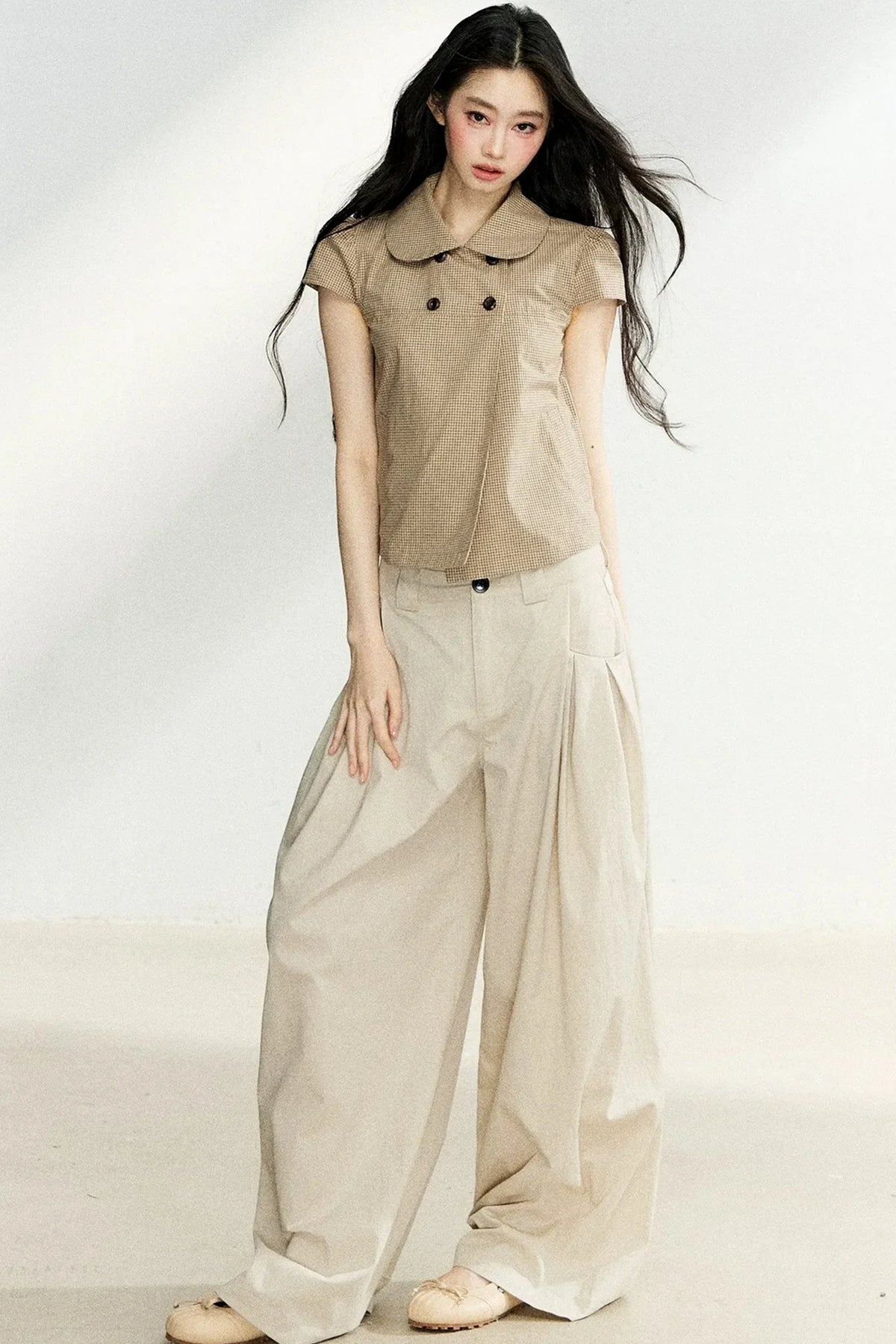 Summer High-Waisted Wide-Leg Pants