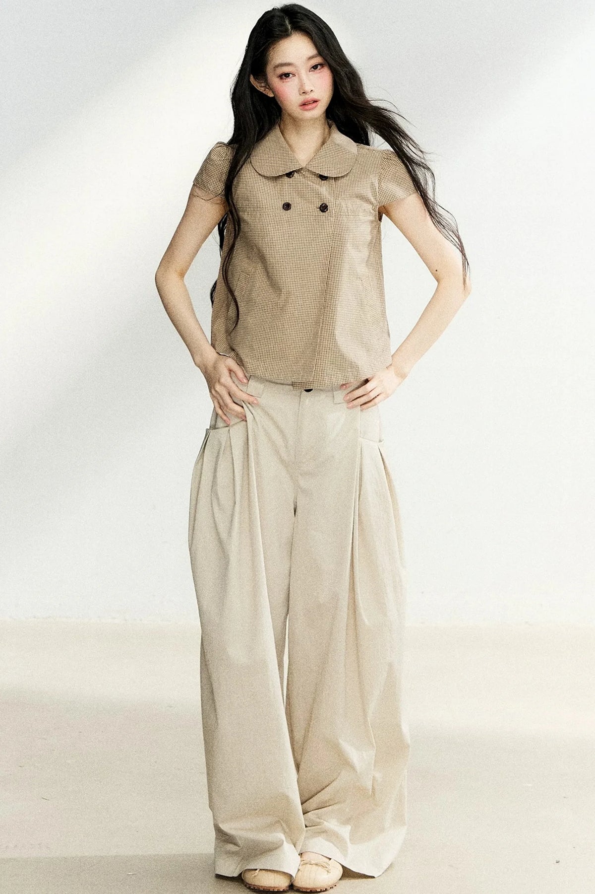 Summer High-Waisted Wide-Leg Pants