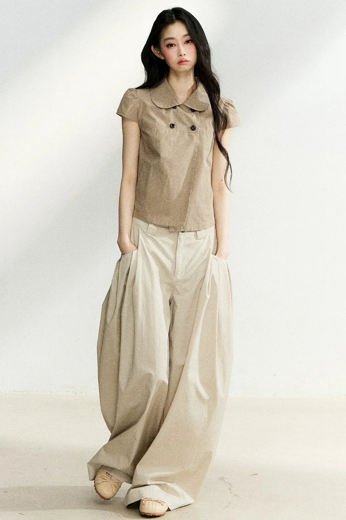Summer High-Waisted Wide-Leg Pants