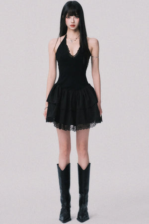 Summer Lace Black Dress