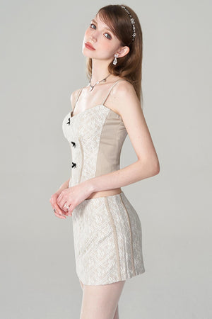 Summer Lace Halter Skirt Set-Up