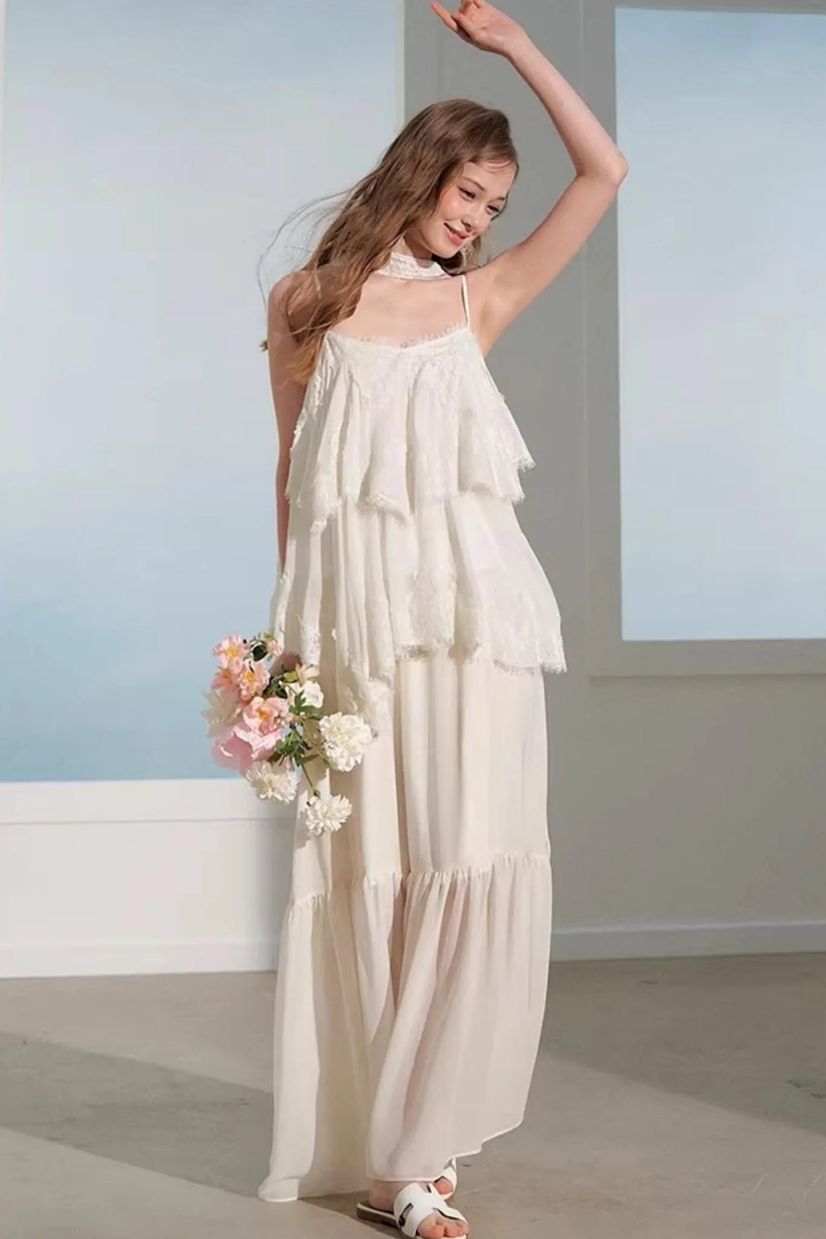 Summer Lace Top Vacation Set-Up