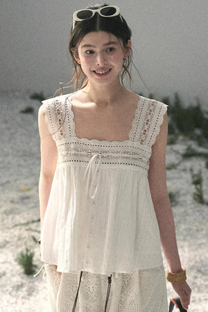 Summer Lace Transparent Blouse