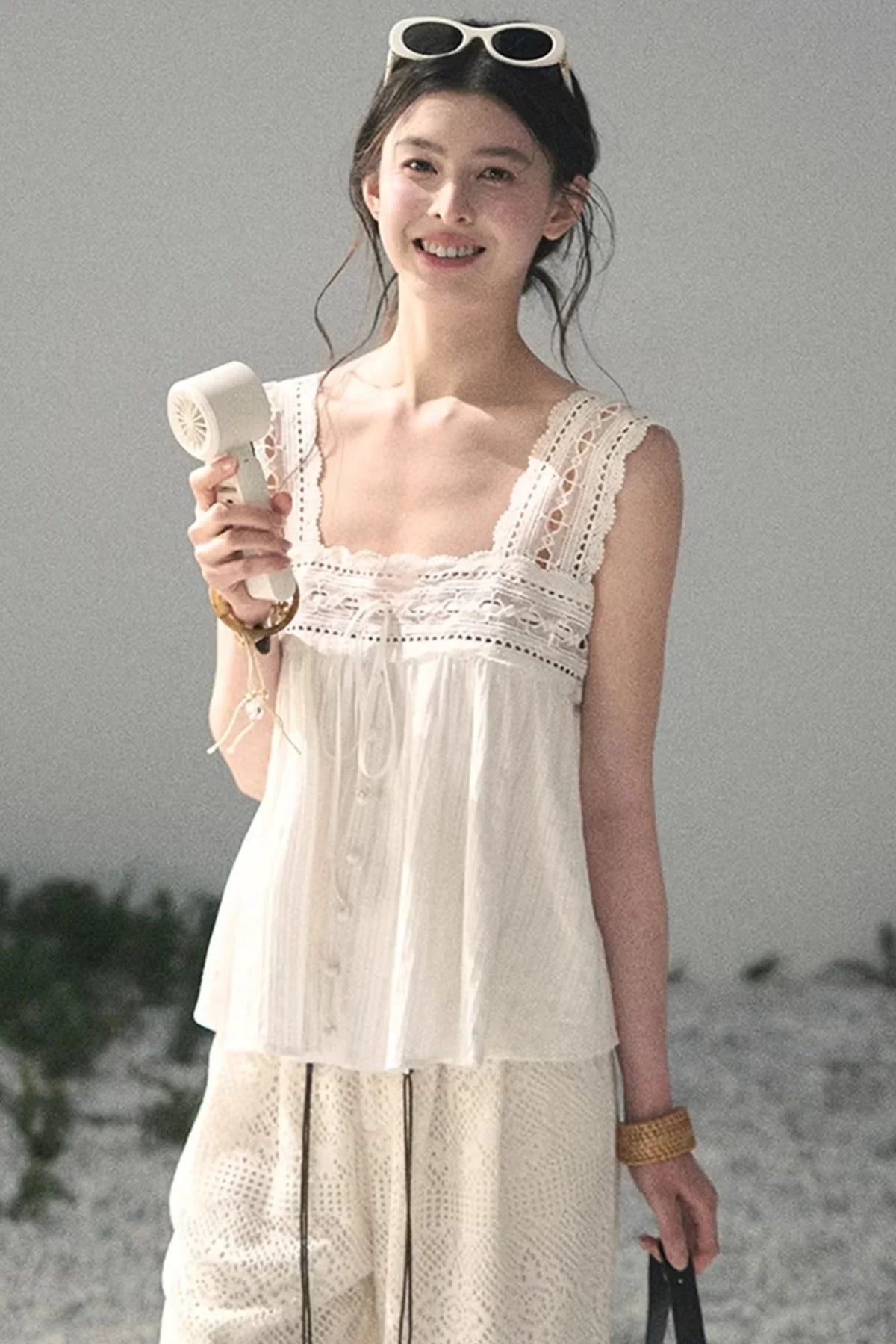 Summer Lace Transparent Blouse