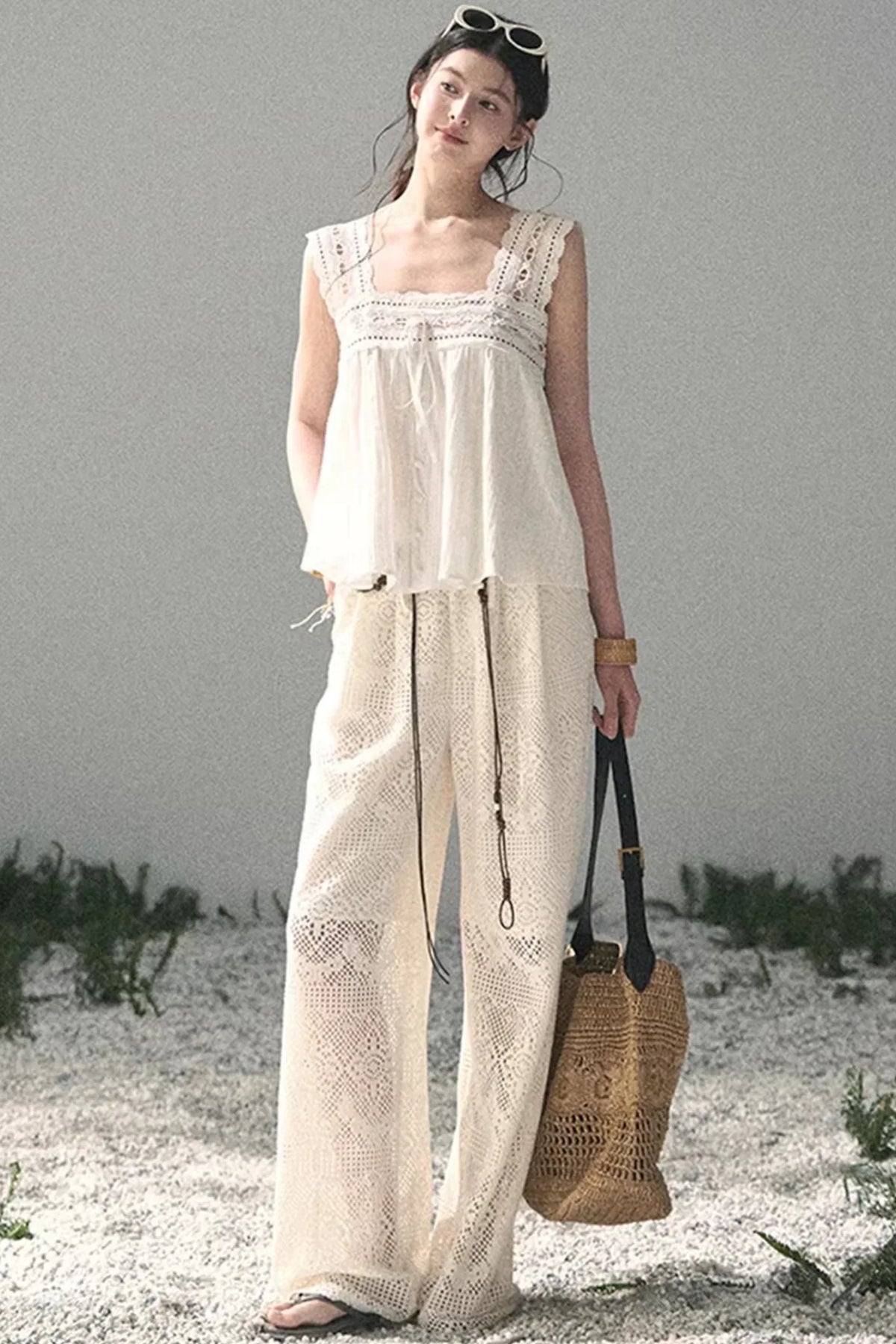 Summer Lace Transparent Blouse