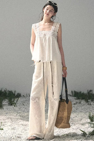 Summer Lace Transparent Blouse